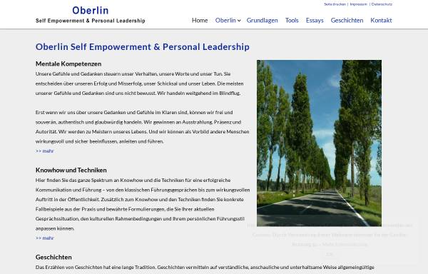 Vorschau von www.oberlin.ch, Dr. Urs-Peter Oberlin - Self Empowerment & Personal Leadership