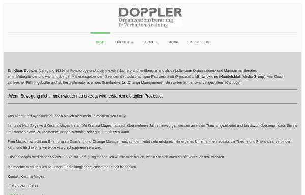Vorschau von www.doppler.de, Klaus Doppler - Organisationsberatung und Verhaltenstraining