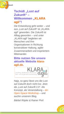 Vorschau der mobilen Webseite lustaufzukunft.de, Lust auf Zukunft