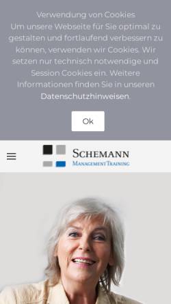 Vorschau der mobilen Webseite www.schemann-management.de, Schemann Management-Training