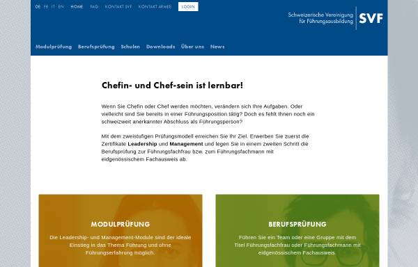 Vorschau von www.svf-asfc.ch, SVF - ASFC Schweizerische Vereinigung für Führungsausbildung