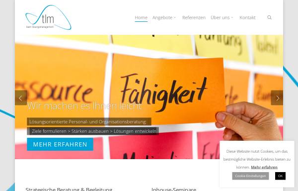 Vorschau von www.loesungsmanagement.de, TLM - Team für LösungsManagement