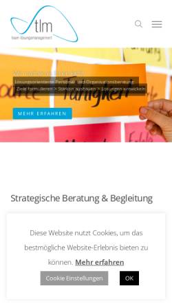 Vorschau der mobilen Webseite www.loesungsmanagement.de, TLM - Team für LösungsManagement
