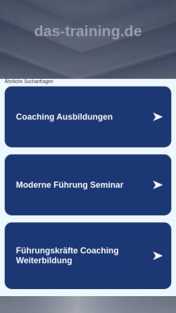 Vorschau der mobilen Webseite www.das-training.de, Das Training - Beuther, Hahn, Jaeger & Partner Personalentwicklung