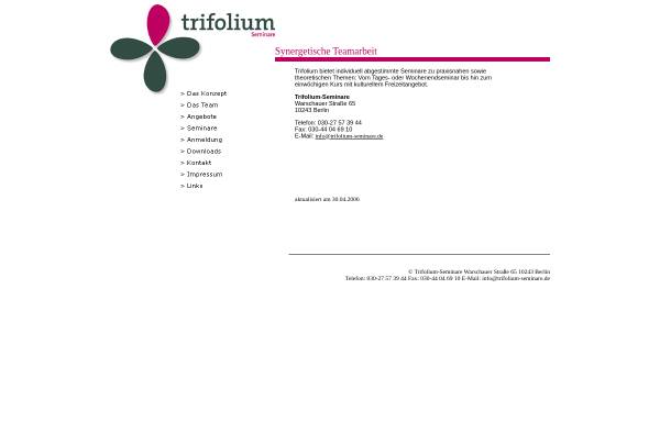 Vorschau von www.trifolium-seminare.de, Trifolium-Seminare