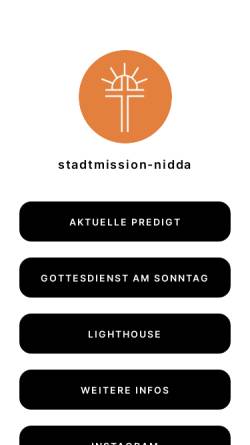 Vorschau der mobilen Webseite www.stadtmission-nidda.de, Ev. Stadtmission Nidda