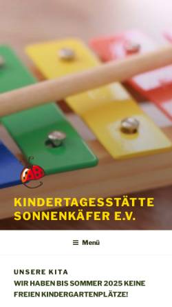 Vorschau der mobilen Webseite kita-sonnenkaefer.de, Kindertagesstätte Sonnenkäfer e.V.
