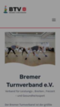 Vorschau der mobilen Webseite www.bremer-turnverband.de, Bremer Turnverband