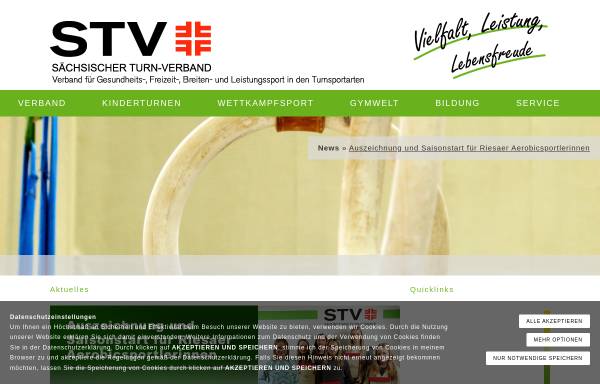 Vorschau von www.stv-turnen.de, Sächsischer Turnverband