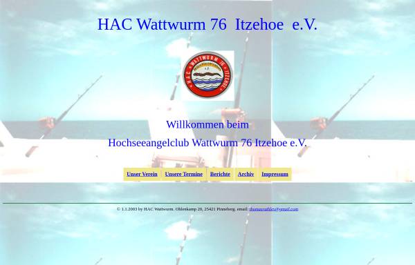 Vorschau von www.hac-wattwurm.de, HAC Wattwurm 76 Itzehoe e.V.