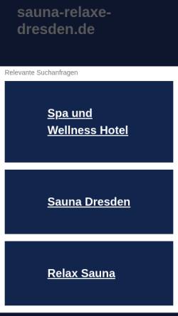 Vorschau der mobilen Webseite www.sauna-relaxe-dresden.de, Relaxe Dampf- und Saunabad
