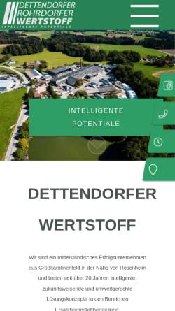 Vorschau der mobilen Webseite www.dettendorfer-wertstoff.de, Dettendorfer Wertstoff GmbH & Co. KG