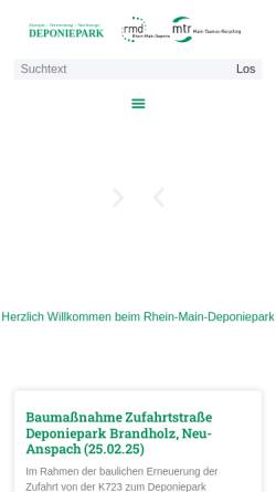 Vorschau der mobilen Webseite www.mtr-gmbh.de, MTR - Main Taunus Recycling