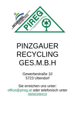 Vorschau der mobilen Webseite www.pireg.at, Pinzgauer Recycling Ges.m.b.H.