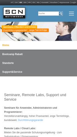 Vorschau der mobilen Webseite www.scngmbh.de, SCN Schulung & Consulting GmbH