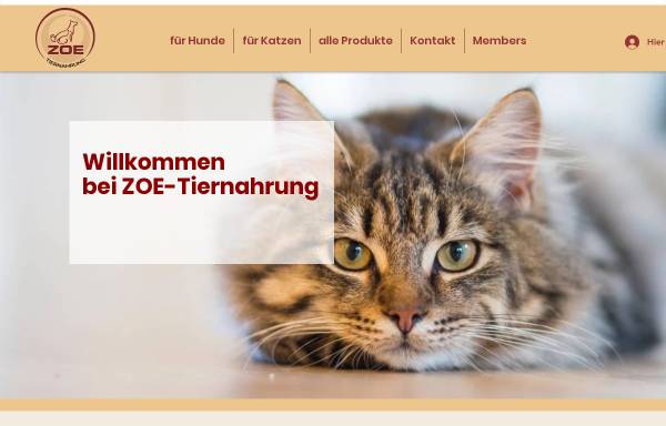 Vorschau von zoe-tiernahrung.at, ZOE-Tiernahrung, Heinz Edlinger