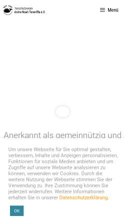 Vorschau der mobilen Webseite www.archenoah.de, Arche Noah Teneriffa e.V.