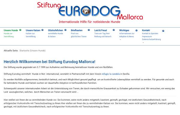 Vorschau von www.mallorcahunde.info, Foundation EURO-DOG Stiftung für heimatlose Hunde