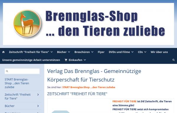 Vorschau von www.brennglas.com, Verlag Das Brennglas GmbH