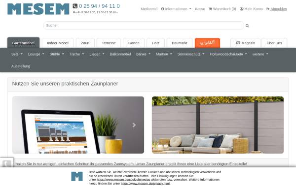 Vorschau von www.mesem.de, Holzzentrum Mesem GmbH & Co. KG