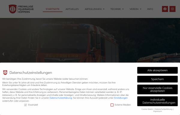 Vorschau von www.feuerwehr-koeppern.de, Freiwillige Feuerwehr Köppern