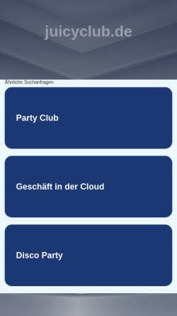 Vorschau der mobilen Webseite www.juicyclub.de, Juicyclub