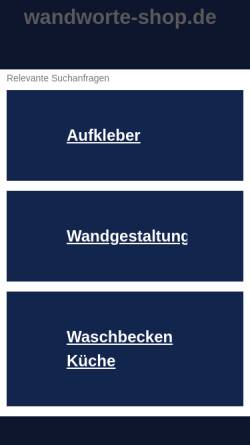 Vorschau der mobilen Webseite www.wandworte.de, Wandworte, Thomas Wöhler