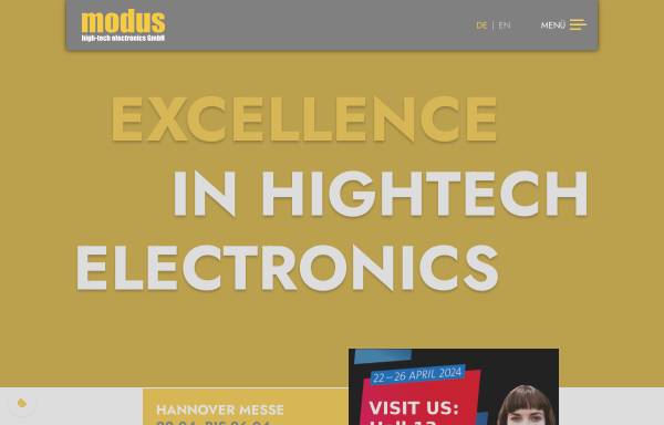 Vorschau von www.modus-hightech.de, Modus High-tech electronics GmbH