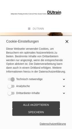 Vorschau der mobilen Webseite www.dutrain.de, DUtrain GmbH