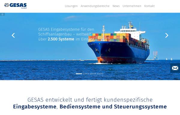 Vorschau von www.gesas.de, GESAS GmbH Elektronische Systementwicklung, Anwendung und Service