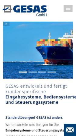 Vorschau der mobilen Webseite www.gesas.de, GESAS GmbH Elektronische Systementwicklung, Anwendung und Service