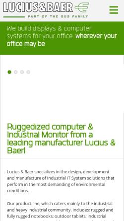 Vorschau der mobilen Webseite www.lucius-baer.de, Lucius & Baer GmbH
