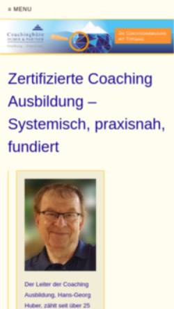 Vorschau der mobilen Webseite www.coaching-fortbildung.de, Huber & Partner