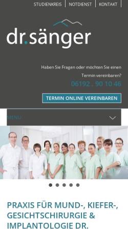Vorschau der mobilen Webseite www.mkg-hofheim.com, Dr. Jochen Sänger