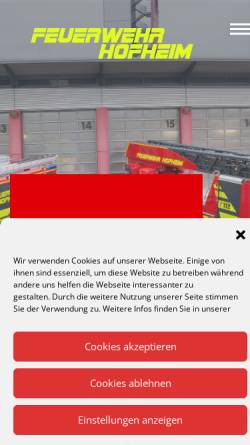 Vorschau der mobilen Webseite feuerwehr-hofheim.de, Freiwillige Feuerwehr Hofheim am Taunus