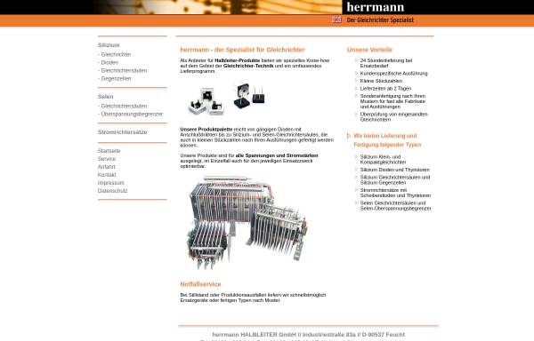 Vorschau von herrmann-gleichrichter.de, Herrmann Halbleiter GmbH
