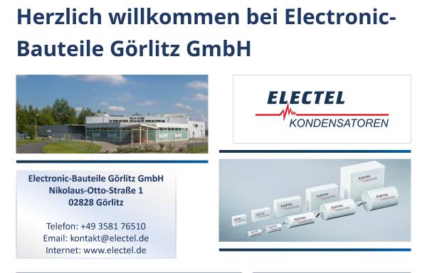 Vorschau von www.electel.de, Electronic-Bauteile Görlitz GmbH