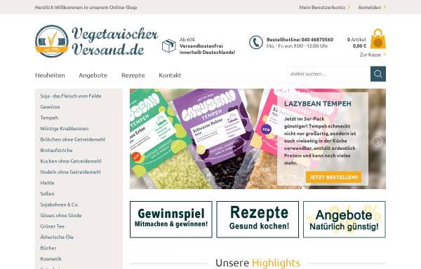 Vorschau von www.vegetarischerversand.de, Lebenslinie, Ingrid Schlieske