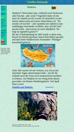 Vorschau der mobilen Webseite www.clausto.de, Wandertagebuch Madeira [Claudia Stolte]
