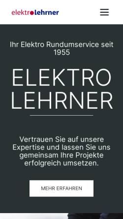Vorschau der mobilen Webseite www.elektro-lehrner.at, Elektro Lehrner