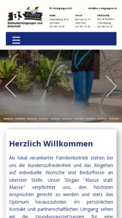 Vorschau der mobilen Webseite www.bs-reinigungen.ch, BS-Reinigungen