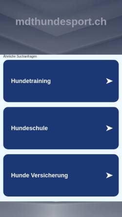 Vorschau der mobilen Webseite www.mdthundesport.ch, MDT Hundesport