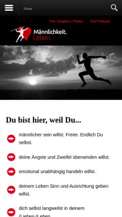 Vorschau der mobilen Webseite www.maennlichkeit-leben.de, LifeCreation Bust & Leimbach GbR