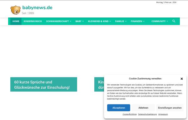 Vorschau von www.babynews.de, Baby News