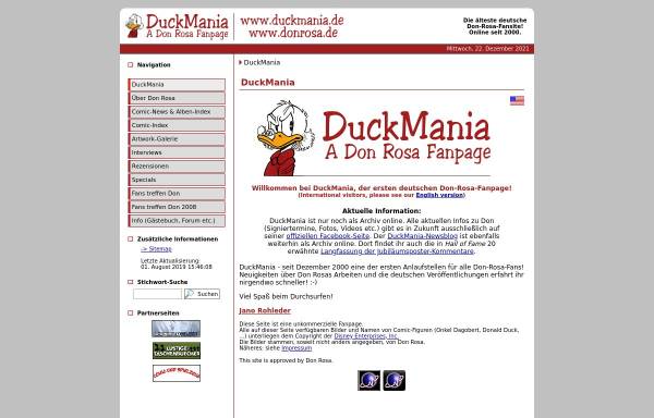 Vorschau von www.duckmania.de, DuckMania