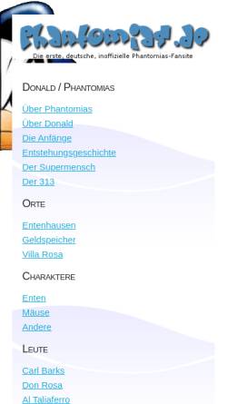 Vorschau der mobilen Webseite www.phantomias.de, Phantomias