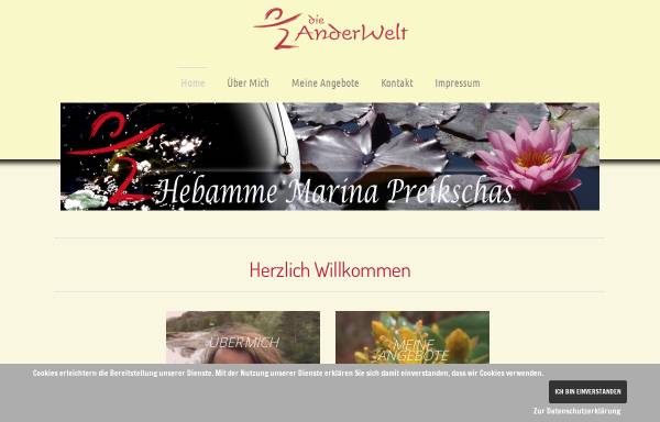 Vorschau von www.geburtshaus-dieanderwelt.de, Die AnderWelt - Geburtshaus mit Hebammenpraxis