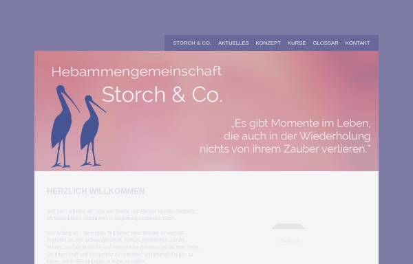 Vorschau von www.storch-und-co.de, Hebammengemeinschaft Storch & Co.