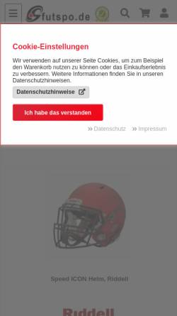 Vorschau der mobilen Webseite www.futspo.de, Future Sports