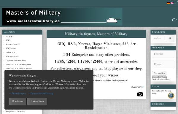 Vorschau von www.mastersofmilitary.de, Masters of Military, Uwe Schlage